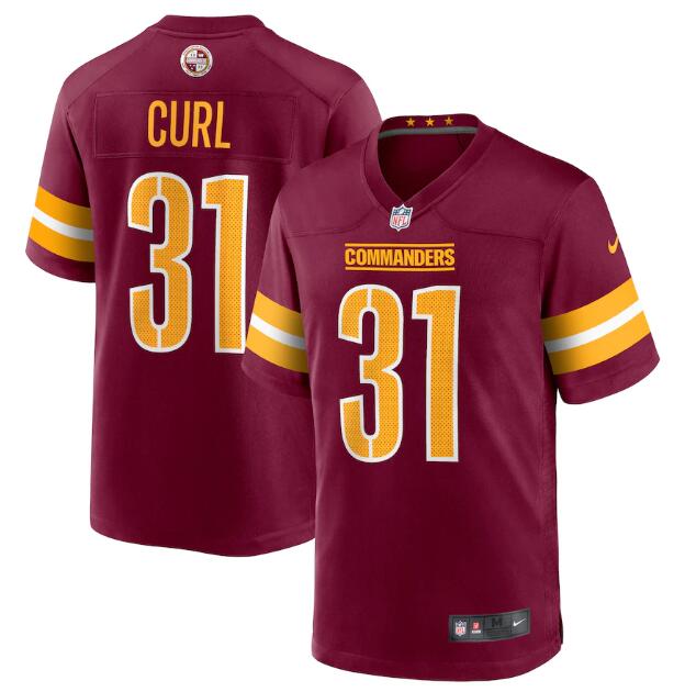 Men & Women & Youth Washington Commanders 31 Kamren Curl 2022 Burgundy Game Stitched Jersey->washington commanders->NFL Jersey